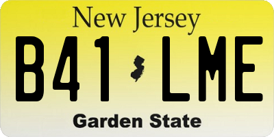 NJ license plate B41LME