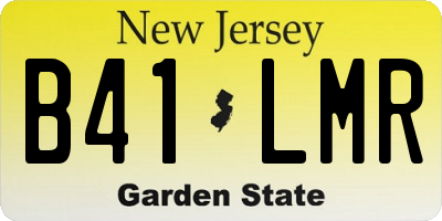 NJ license plate B41LMR