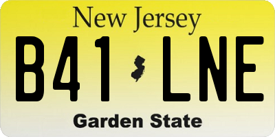 NJ license plate B41LNE