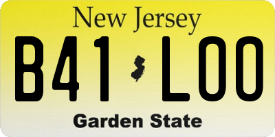 NJ license plate B41LOO