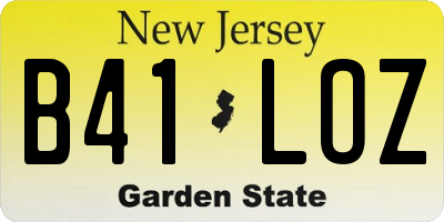NJ license plate B41LOZ