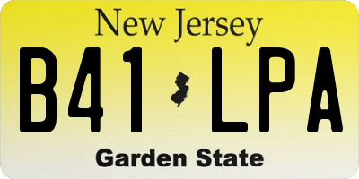 NJ license plate B41LPA