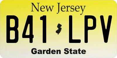 NJ license plate B41LPV
