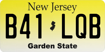 NJ license plate B41LQB