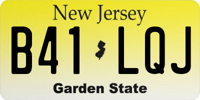 NJ license plate B41LQJ