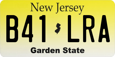 NJ license plate B41LRA