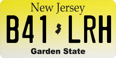 NJ license plate B41LRH