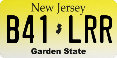 NJ license plate B41LRR