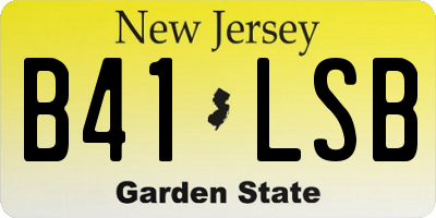 NJ license plate B41LSB