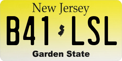 NJ license plate B41LSL