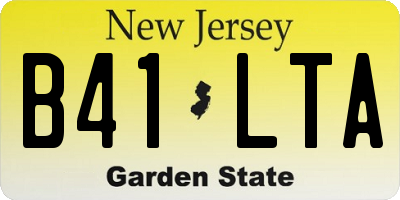 NJ license plate B41LTA