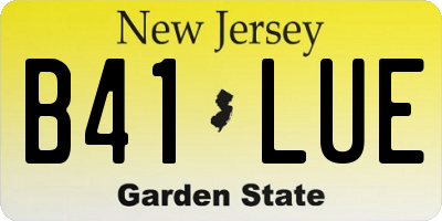 NJ license plate B41LUE