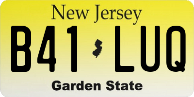 NJ license plate B41LUQ
