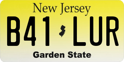 NJ license plate B41LUR