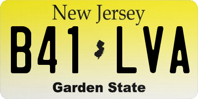 NJ license plate B41LVA