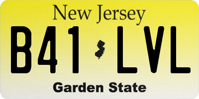 NJ license plate B41LVL