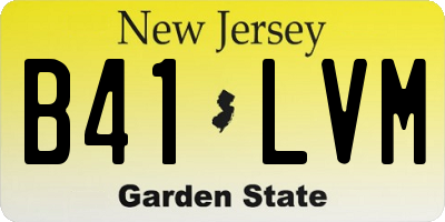 NJ license plate B41LVM