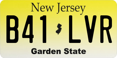 NJ license plate B41LVR