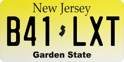 NJ license plate B41LXT