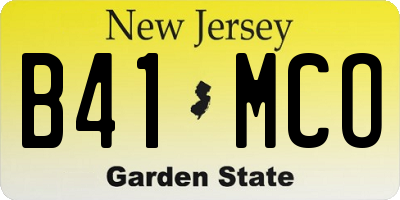 NJ license plate B41MCO