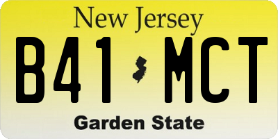 NJ license plate B41MCT