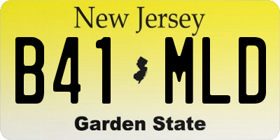 NJ license plate B41MLD