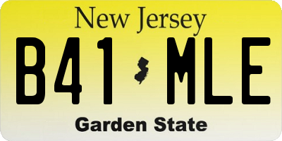 NJ license plate B41MLE