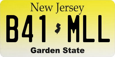 NJ license plate B41MLL