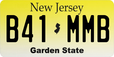 NJ license plate B41MMB