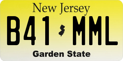 NJ license plate B41MML