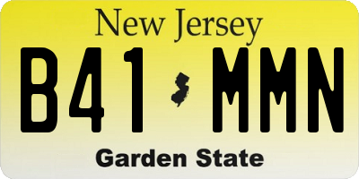 NJ license plate B41MMN