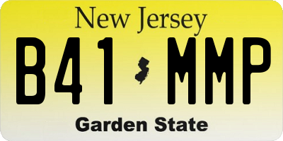 NJ license plate B41MMP