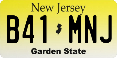 NJ license plate B41MNJ