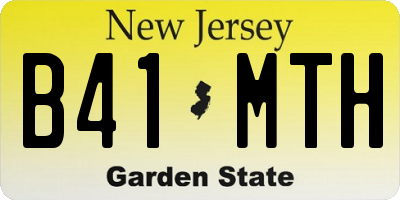 NJ license plate B41MTH
