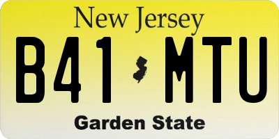 NJ license plate B41MTU