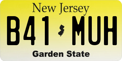 NJ license plate B41MUH