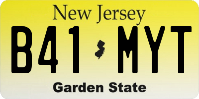 NJ license plate B41MYT