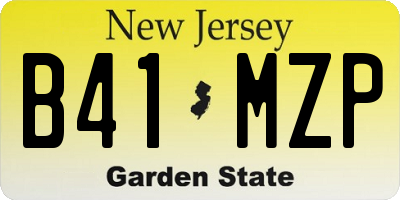 NJ license plate B41MZP