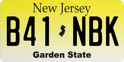 NJ license plate B41NBK