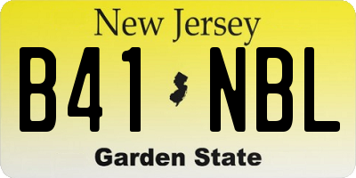 NJ license plate B41NBL