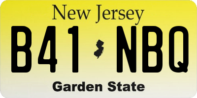 NJ license plate B41NBQ