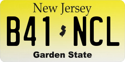 NJ license plate B41NCL