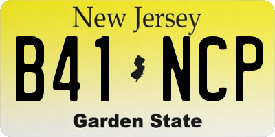 NJ license plate B41NCP