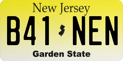 NJ license plate B41NEN
