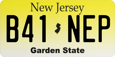 NJ license plate B41NEP