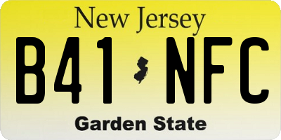 NJ license plate B41NFC