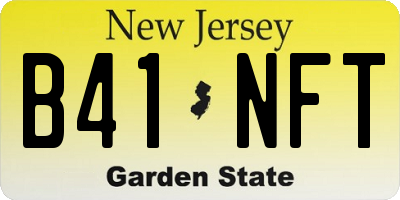 NJ license plate B41NFT