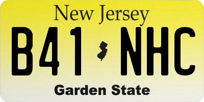 NJ license plate B41NHC