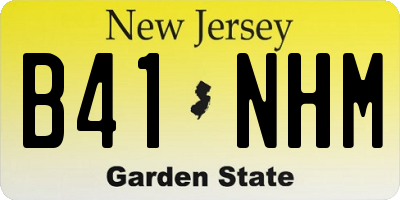 NJ license plate B41NHM