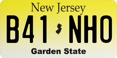 NJ license plate B41NHO